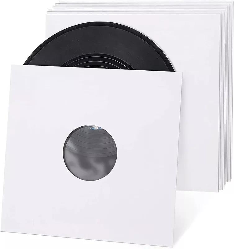 50 x 12" Antistatic Poly-Lined Inner Record Sleeves - White