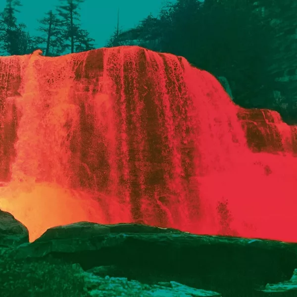 The Waterfall II - green orange marble vinyl