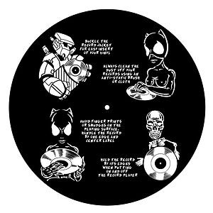 Slipmat Black - Robot by Music Mania 