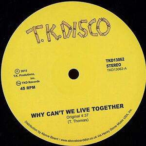 Why Can't We Live Together - Yellow Vinyl by Timmy Thomas