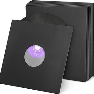 50 x 12" Antistatic Poly-Lined Inner Record Sleeves - Black by Merchandise 