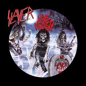 Live Undead - Blue & White Splatter vinyl by Slayer