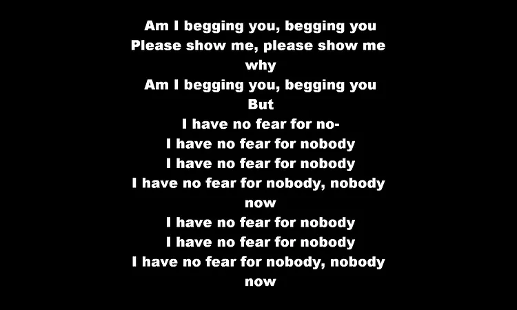 Fear for nobody - Maneskin (lyrics/testo)