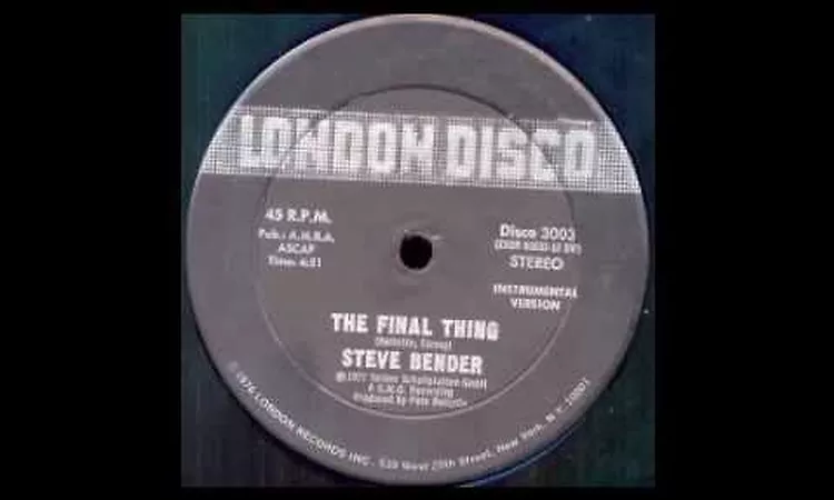 Steve Bender - The Final Thing (Instrumental Version) [London Disco, 1977]