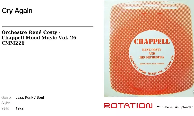 Orchestre Ren? Costy - Cry Again
