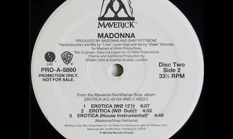 Madonna, Erotica,Kenny 'Dope' Gonzalez & Lil' Louie Vega Masters At Work In My Jeep Mix