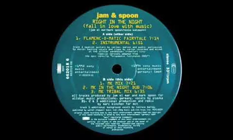 Jam & Spoon - Right In The Night (MK Tribal Mix)
