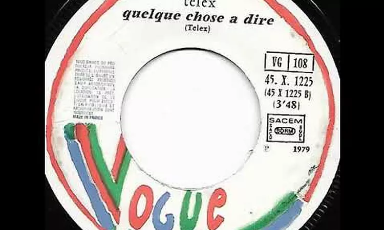 Telex "Quelque chose ? dire?" 1979 Vogue