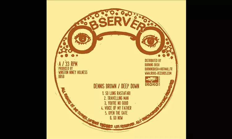 Dennis Brown - You re No Good (Deep Down Album)