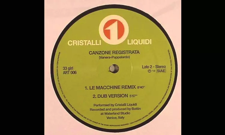 BOTTIN Presents CRISTALLI LIQUIDI - Canzone Registrata (LE MACCHINE Remix)