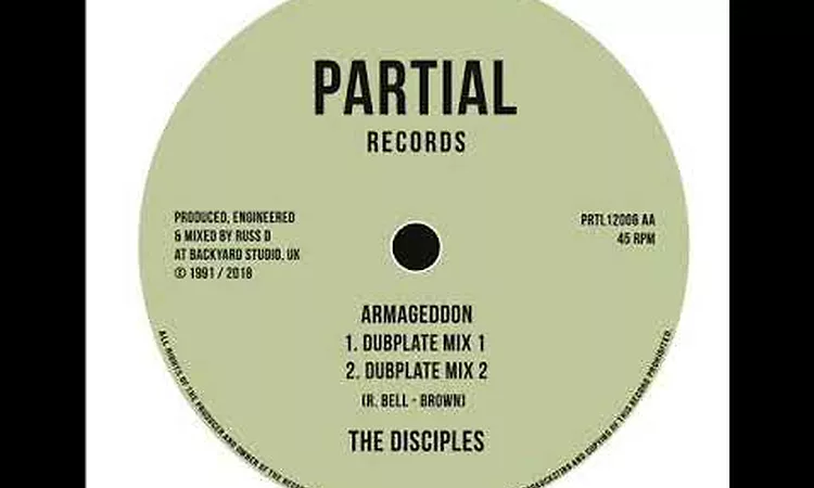 The Disciples - Armageddon Dubplate Mixes - Side AA - Partial Records 12