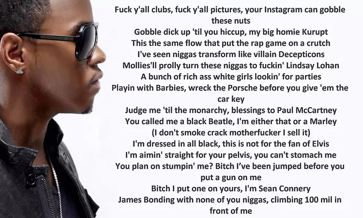 Big Sean - Control Feat Kendrick Lamar & Jay Electronica, Lyrics on Screen