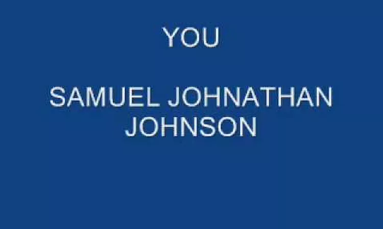 YOU - SAMUEL JONATHAN JOHNSON