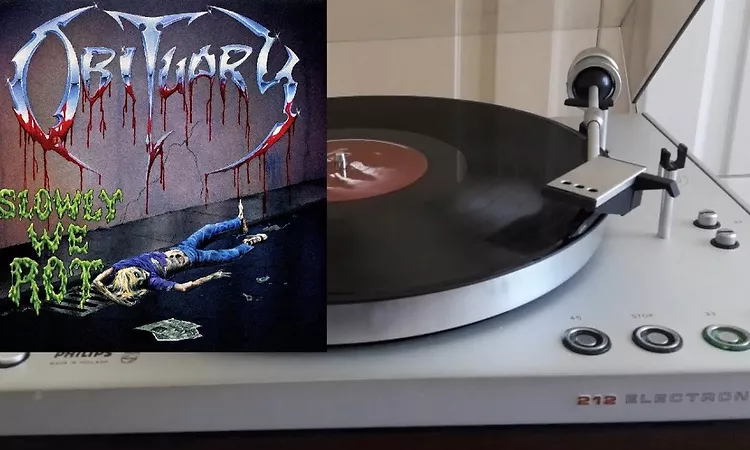 OBITUARY Slowly We Rot Side 1 Vinyl rip 1080p