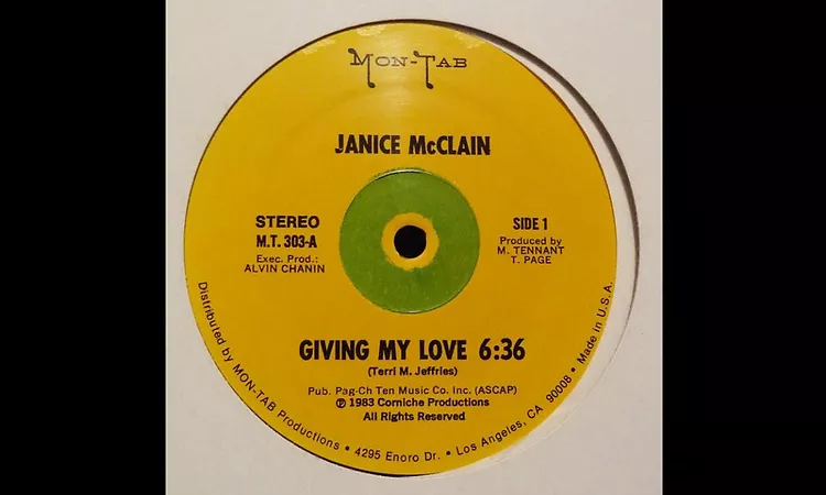 JANICE MCCLAIN. Giving My Love. 1983. 12 version.