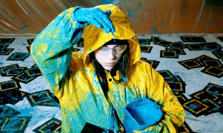 Billie Eilish Splatter Painting at Third Man Records